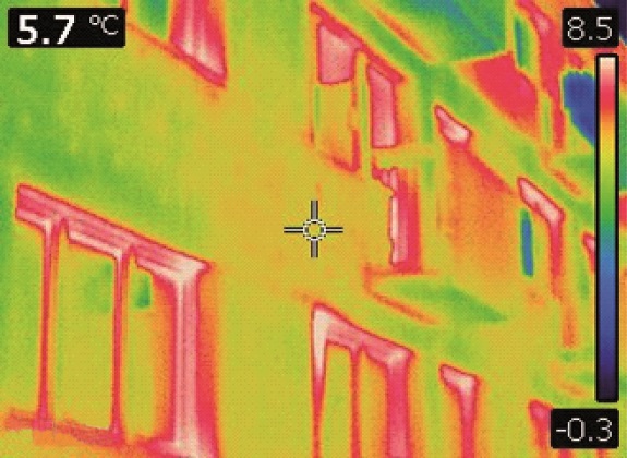 okno, montaż tradycyjny, termogram